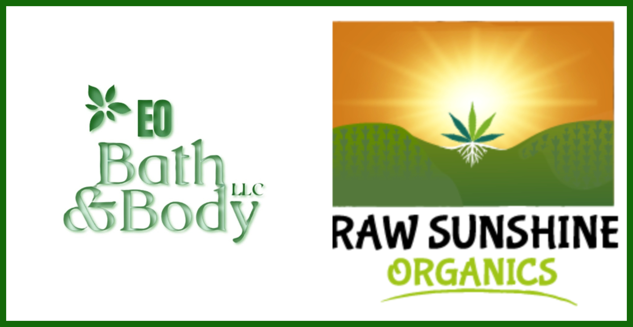 Earth's Own Bath & Body LLC + Raw Sunshine Organics logo