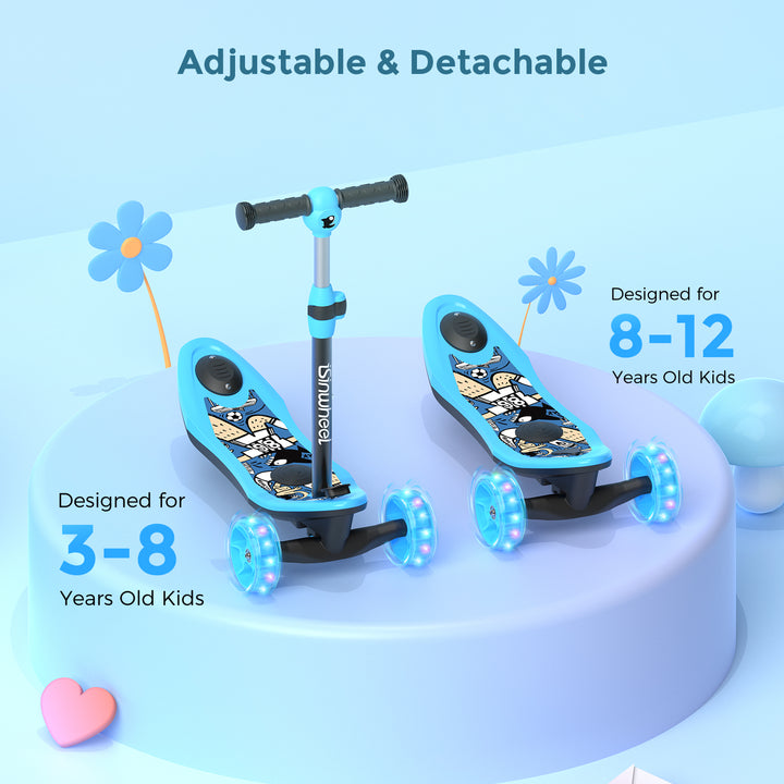 Mini 2IN1 Kids Electric Scooter, Incline Up to 15°