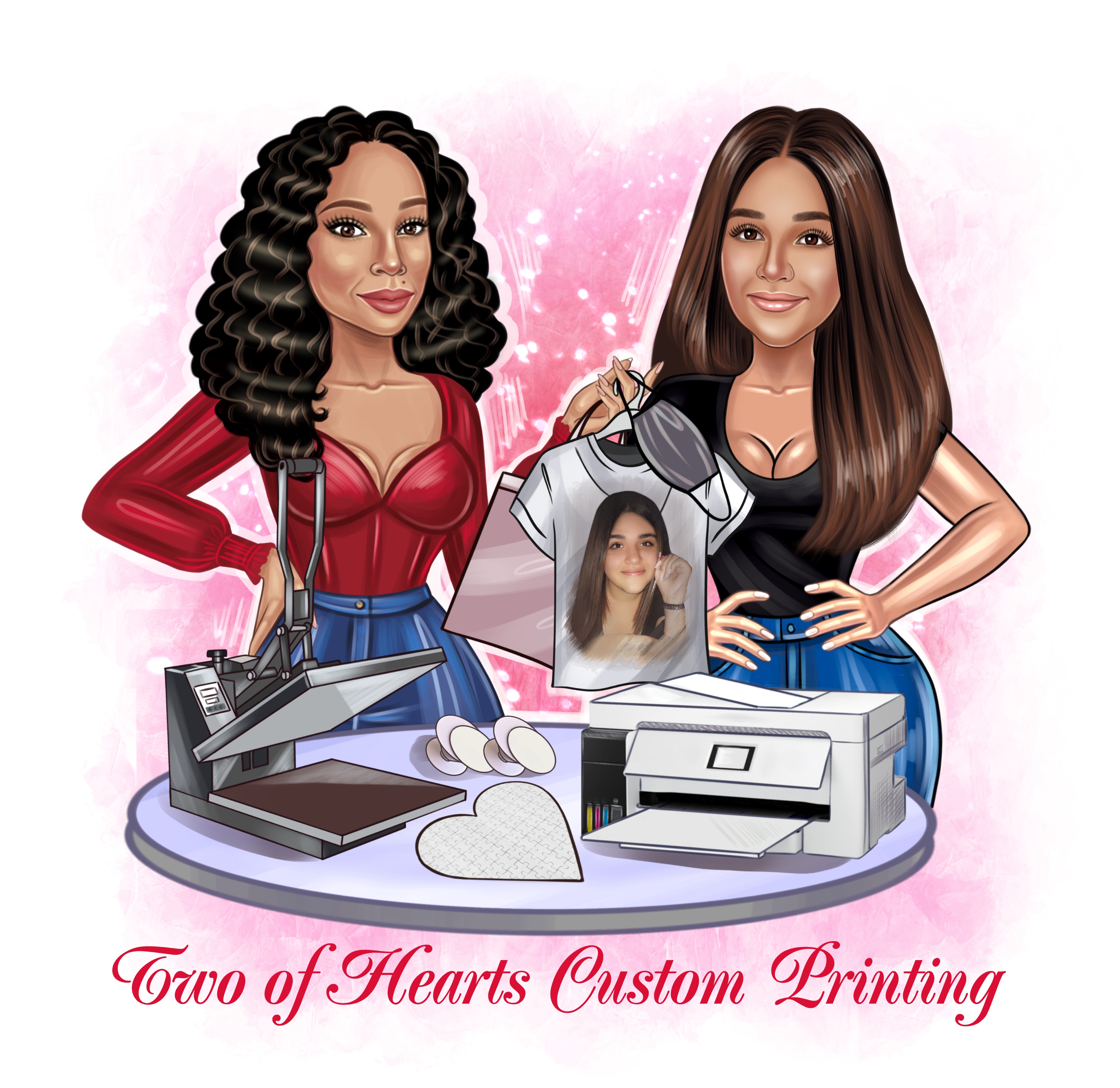 Two Of Hearts Custom Printing LLC logo