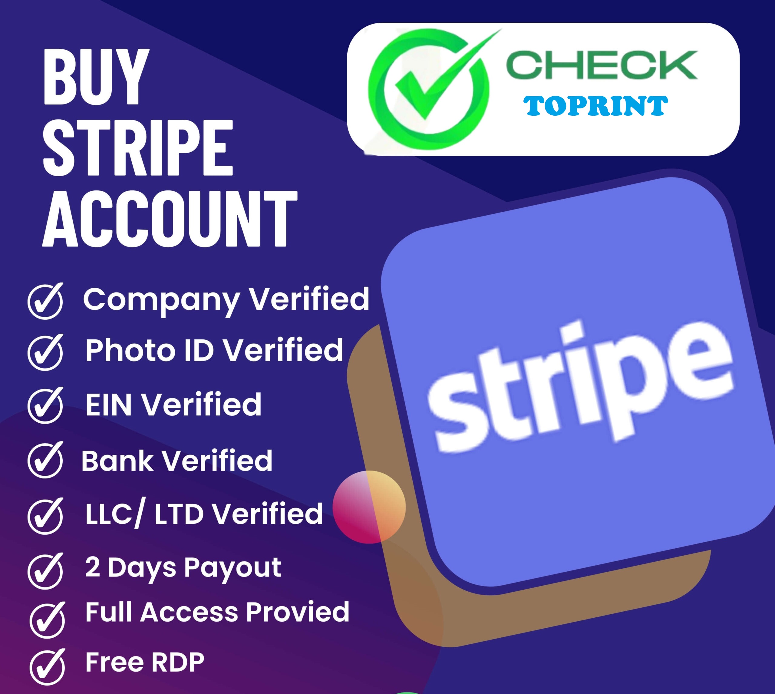 verified stripe account for sale logo